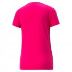 4k Puma 848303-96 Ess+ Metallic Logo Tee - ciclamino